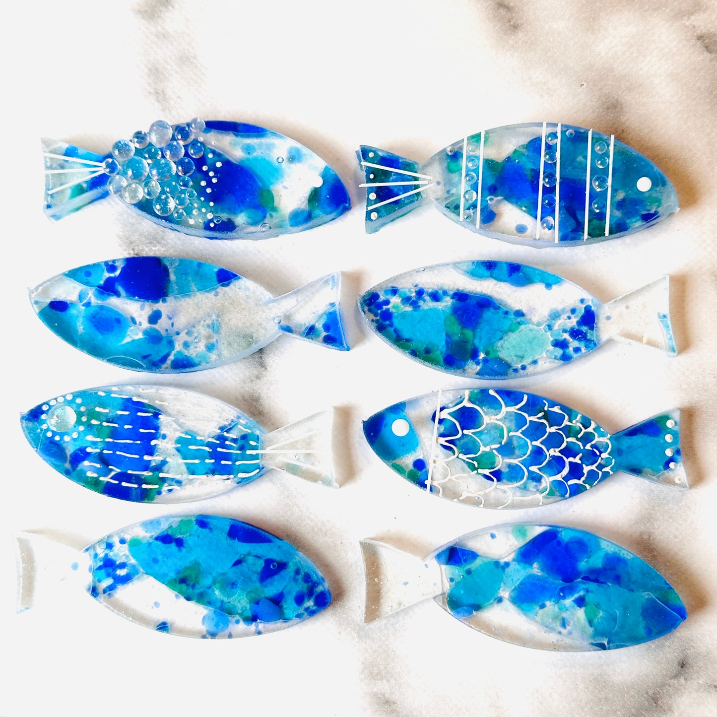 Handmade coloured Fish 8cm