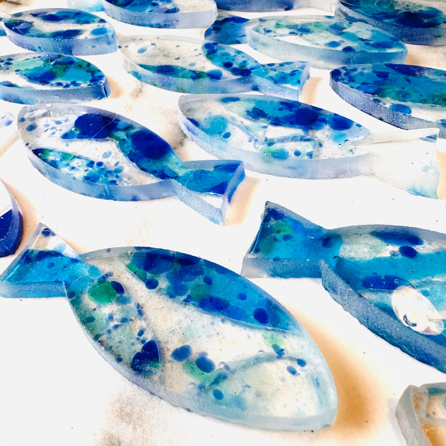 Handmade coloured Fish 8cm