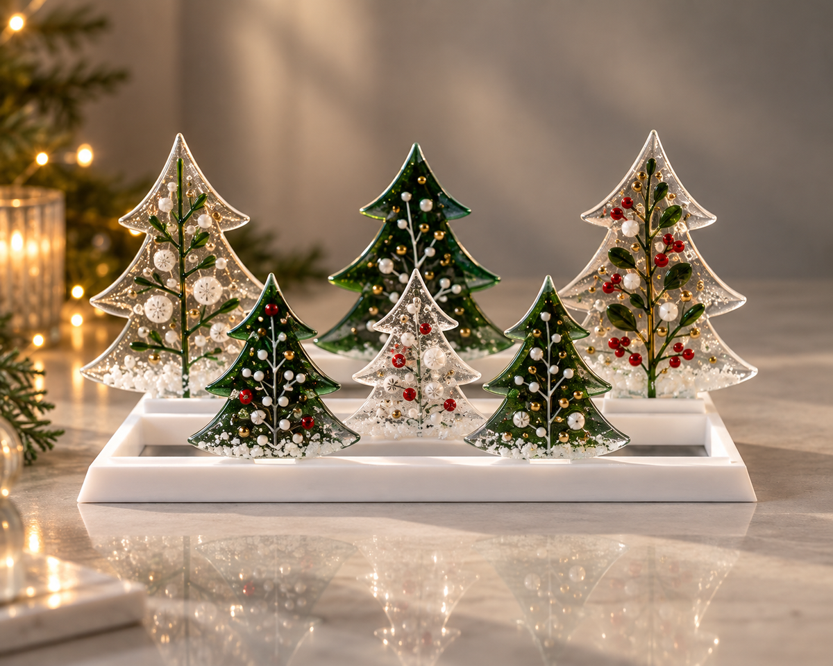 Glass Shapes™  White Rectangle Tabletop Display Base – PRE SALE