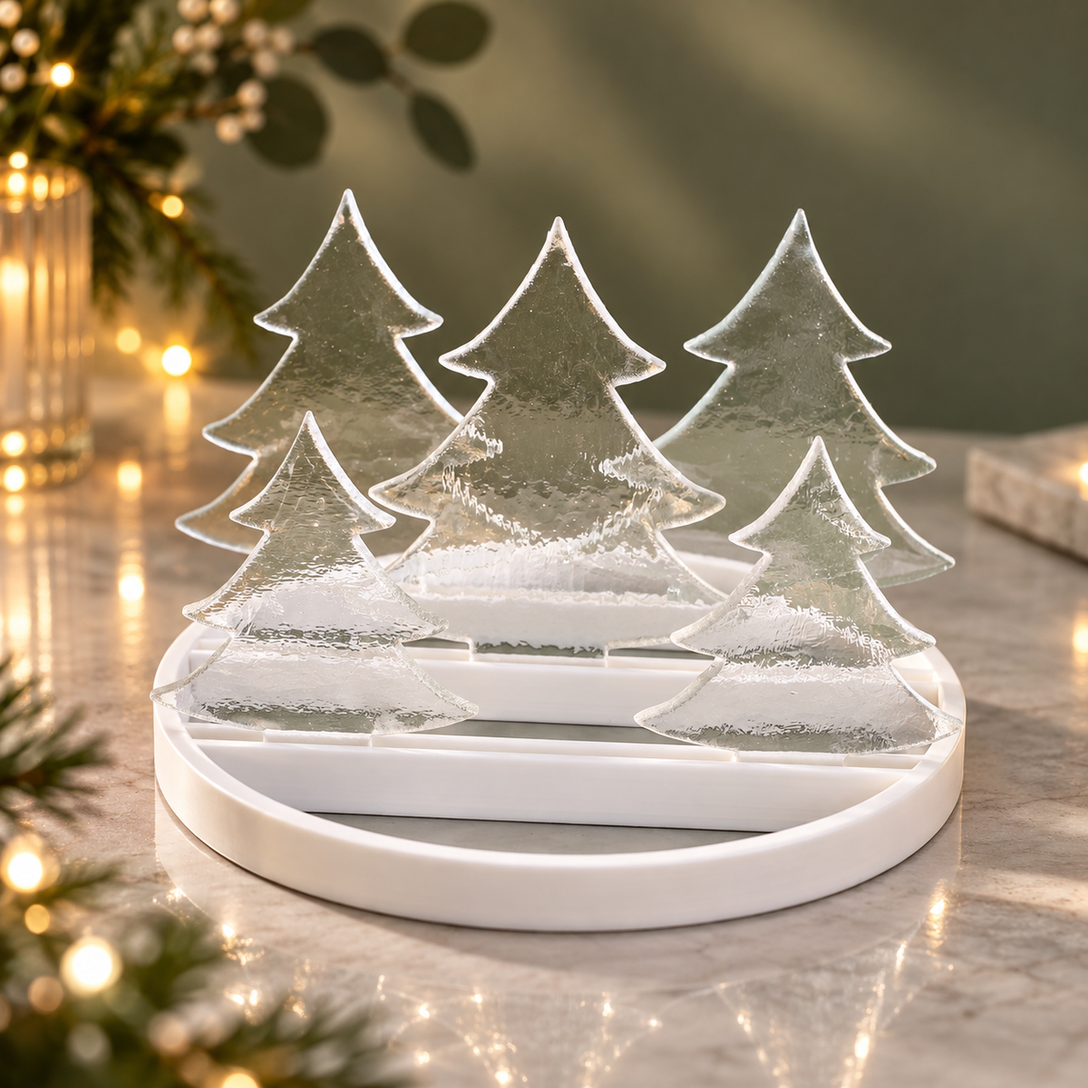Glass Shapes™ White Rectangle Tabletop Display Base –  PRE SALE