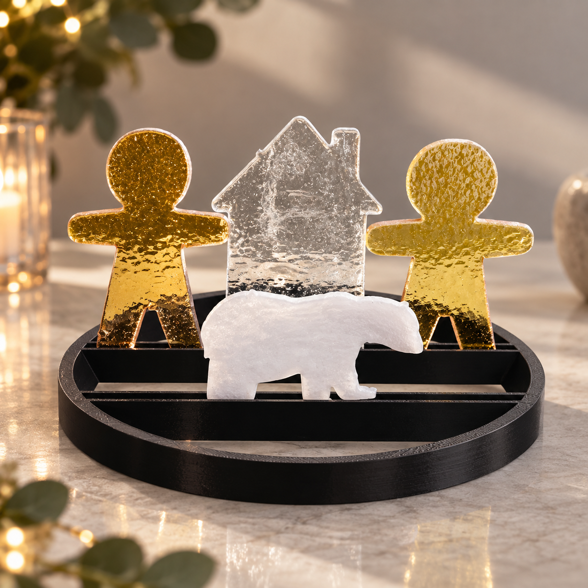 Glass Shapes™ Black round Tabletop Display Base – PRE SALE