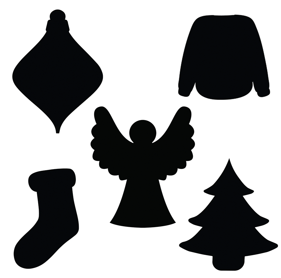 Classic Christmas Glass Shape Bundle 1