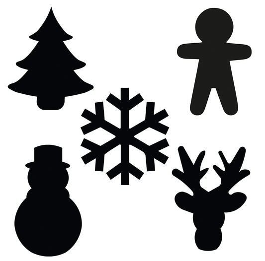 Classic Christmas Glass Shape Bundle 2