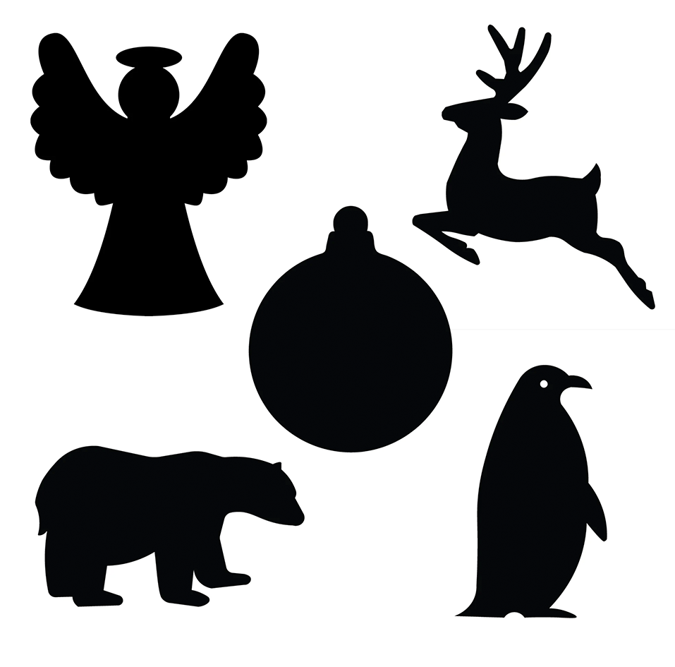 Classic Christmas Glass Shape Bundle 3