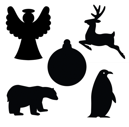 Classic Christmas Glass Shape Bundle 3