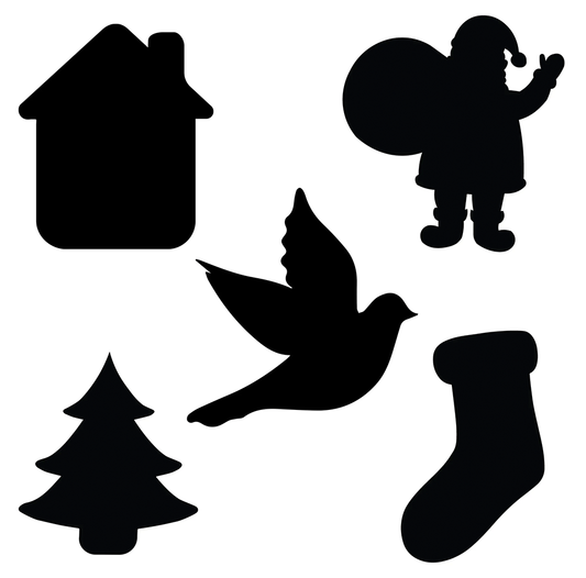 Classic Christmas Glass Shape Bundle 4