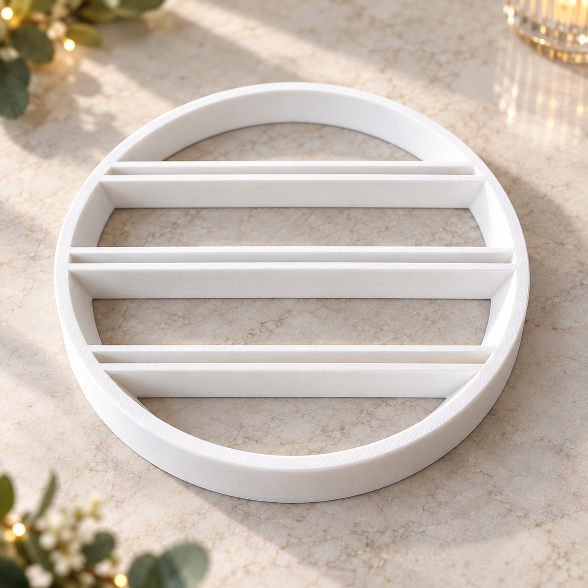 Glass Shapes™ White Rectangle Tabletop Display Base –  PRE SALE