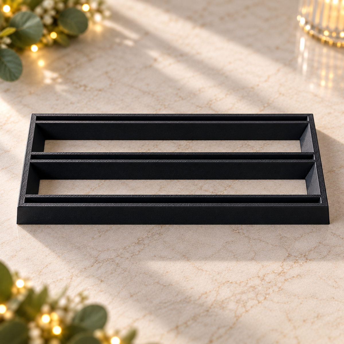 Glass Shapes™ Black rectangle Tabletop Display Base – PRE SALE