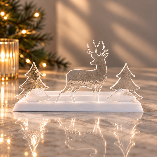 Glass Shapes™  White Rectangle Tabletop Display Base – PRE SALE