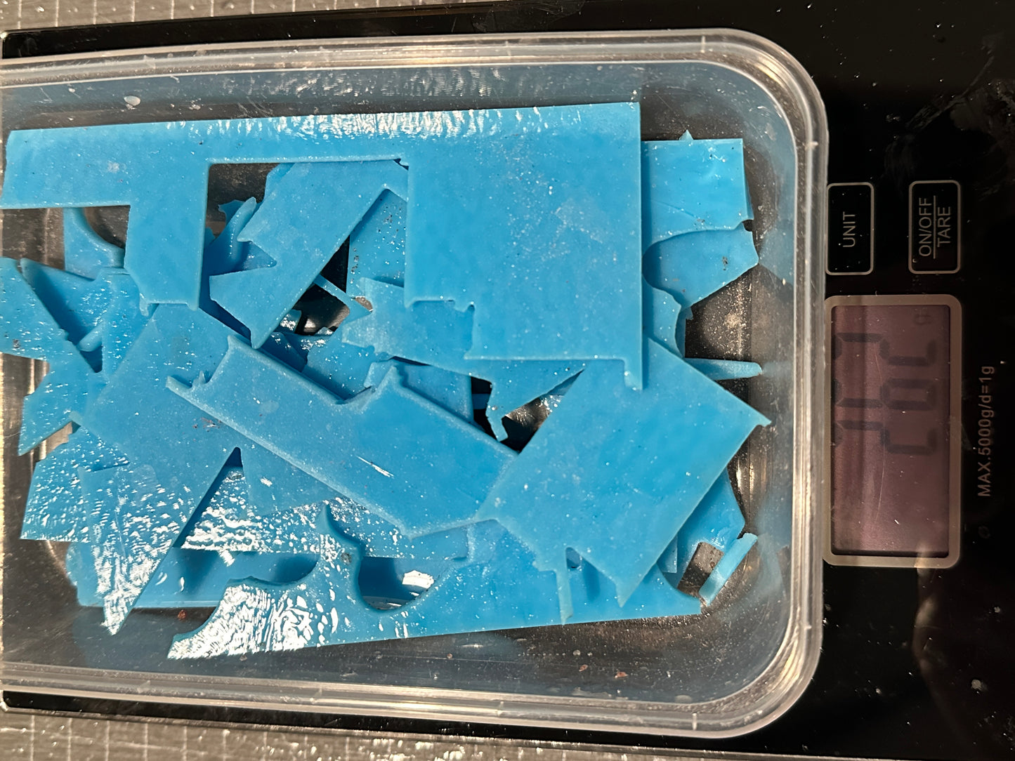Light blue Coe 90 scraps